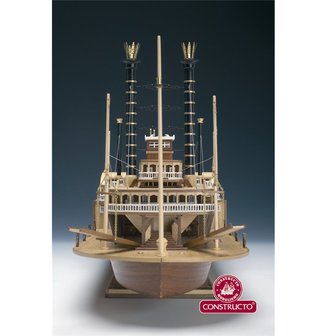 Mississippi Steamboat Robert E. Lee; houten modelbouw; CONSTRUCTO; modelbouw boot; schaal 1op150; schaal 1:150; radarboot; stea