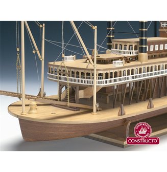 Mississippi Steamboat Robert E. Lee; houten modelbouw; CONSTRUCTO; modelbouw boot; schaal 1op150; schaal 1:150; radarboot; stea