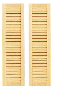 Houten luiken (louvre), schaal 1op12; deuren; ornamenten; ramen; schaal 1op12; schaal 1:12 poppenhuizen; poppenhuis 