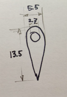 Messing draaiknop, 13 mm