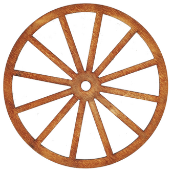Houten koetswielen, met 12 spaken