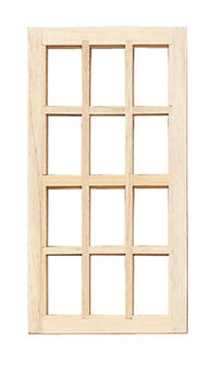 Houten raamkozijn met 12 ramen
