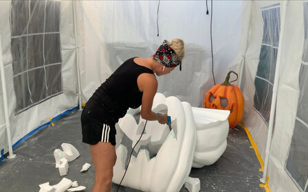 Industri&euml;le piepschuimsnijder