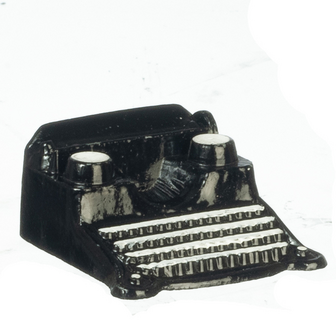 Zwarte typemachine; poppenhuis