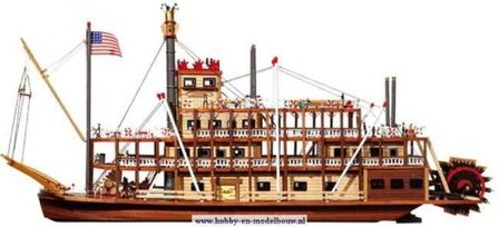 mississippi; raderboot; occre; modelbouw; modelbouwschepen; occre modelbouw; occre boten; houten modelbouw; modelbouw passagier