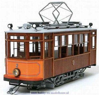 OC53003; Tram Soller voor spoor G; spoor G; nederlandse bouwbeschrijving; OcCre; Occre modelbouw; modelbouw; modelbouw; modelbo