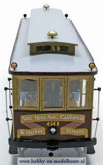 San Fransisco kabel tramwagen voor spoor G; 53007; San Francisco; spoor G; modelbouw tram OcCre; Occre modelbouw; modelbouw; ne