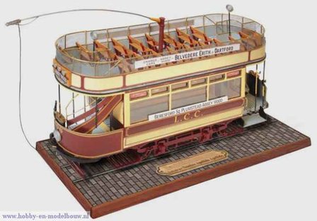 Tram London 106 voor spoor G; 53008;  London 106; spoor G; modelbouw tram OcCre; Occre modelbouw; modelbouw; nederlandse bouwbe