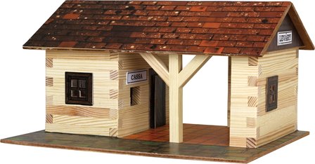 hobby en modelbouw; Treinstation; W11; Walachia; houten speelgoed, houten modelbouw, schaal 1:32; 1:32; modelbouw;