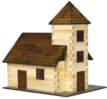 hobby en modelbouw; Kerk; W12;  Walachia; houten speelgoed, houten modelbouw, schaal 1:32; 1:32; modelbouw;