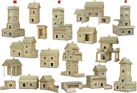 hobby en modelbouw; Vario Massive 209 stuks; W25;  Walachia; houten speelgoed, houten modelbouw, schaal 1:32; 1:32; modelbouw;