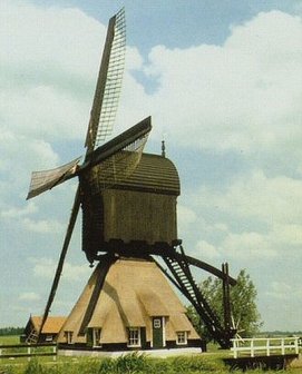 Bouwpakket windmolen, Modelbouw molen, Molen bouwen, Poldermolen, Westermolen Langerak, Watermolen, Schaal 1:50, Schaal 1op50