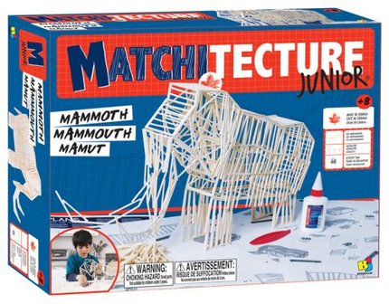 Matchitecture,bouwen met lucifers,modelbouw met lucifers,lucifer bouwpakket; Mammoet; bouwwerk van lucifers; knutselen met luci
