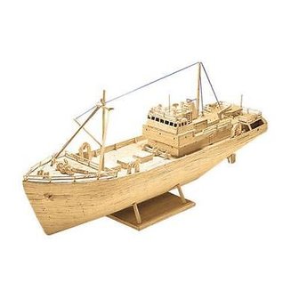 Matchmodeller,bouwen met lucifers,modelbouw met lucifers,lucifer bouwpakket; Trawler; hobby en modelbouw