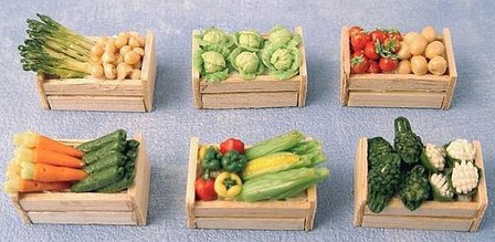 Set kisten met groenten