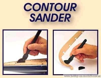 Schuurblokje; Gereedschap; hobbymaterialen; schuurgereedschappen; schuurtafel; schaafijzer; Contour Sander; schuurpapier; hands