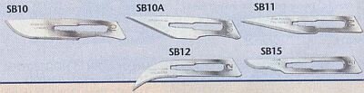 churgical blades; Swann Morton; SB11; Scalpelzaagbladen; snijgereedschap; modelbouw gereedschap; miniatuur gereedschap; modelbo