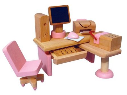 Computerkamer set met Barbie roze details
