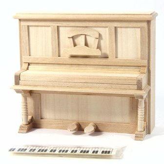 Piano; Poppenhuis inrichting; inrichting poppenhuis; poppenhuis meubels 1:12; schaal 1 op 12: 1op12; meubels poppenhuis; meubel