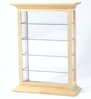 Vitrinekast met planken