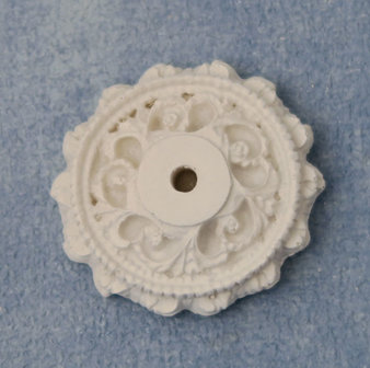 plafond ornament; plafond rozet; streets ahead; Poppenhuis; schaal 1 op 12: 1op12; poppenhuis; bouwelementen poppenhuis; doe-he