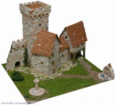 Aedes Ars; 1256; Medieval tower; miniatuur diarama; modelbouw diarama;  miniatuur burchten; modelbouw burchten; echte steentjes