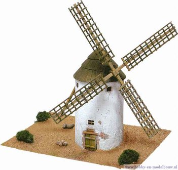 Aedes Ars; AE1255; La Mancha windmill; miniatuur diarama; modelbouw diarama;  miniatuur burchten; modelbouw burchten; echte ste