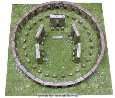 Aedes Ars; AE1268;Stonehenge; miniatuur diarama; modelbouw diarama;  miniatuur burchten; modelbouw burchten; echte steentjes; k