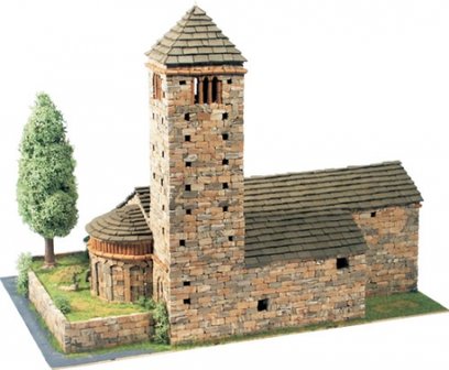 Domus Kits; 40091; S. Pedro de L&aacute;rrede; Romanica; schaal 1:65; 1op65; miniatuur kastelen; modelbouw kastelen;  miniatuur