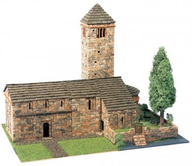 Domus Kits; 40091; S. Pedro de L&aacute;rrede; Romanica; schaal 1:65; 1op65; miniatuur kastelen; modelbouw kastelen;  miniatuur