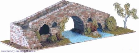 Domus Kits; 40251; Puente 1, schaal 1:50; miniatuur bruggen; modelbouw bruggen;  miniatuur brug; modelbouw brug; echte steentje