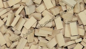 Middelbeige steen 1:72. Afm.: 3,6 x 1,8 x 0,9 mm