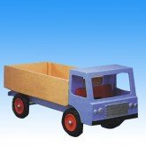 Vrachtauto met open laadbak; Vrachtauto met laadbak; Vrachtauto; Gordon Warr; bouwtekeningen houten speelgoed,bouwpakket houten