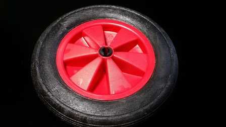 Rood/zwart wiel 165 mm met profielband