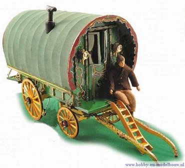 woonwagen; zigeunerwagen; modelbouw hout; modelbouw; pipowagen; hobby en modelbouw; woonwagen bouwpakket; modelbouw pipowagen; 