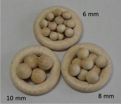 Houten bollen 6 mm, zonder boring 