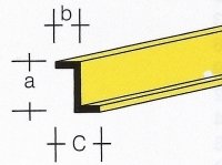 Messing Z-profiel 50 cm lang