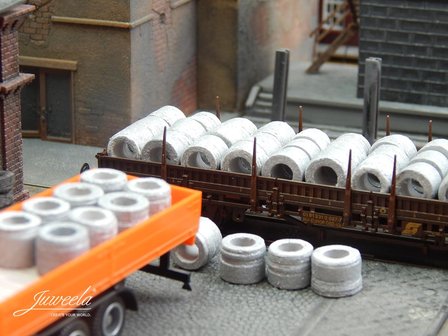 Set van aluminiumdraad rollen 1:87