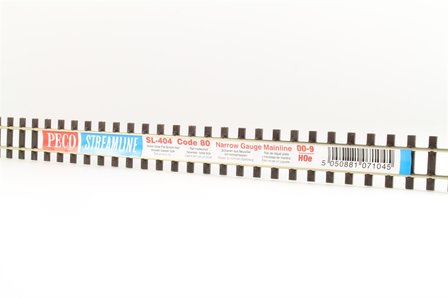 sl404; Flexibele rails voor hoofdlijnen Code 80 HOe; peco modelspoor; peco rails; peco wissels; spoor N; spoor HO; spoor G; spo