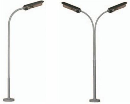 Lichtmast breed, 120 of 130 mm lang;  Beli beco; Beli-beco; lantaarns voor modelspoor; lantaarns; verlichting; modelspoor; lamp
