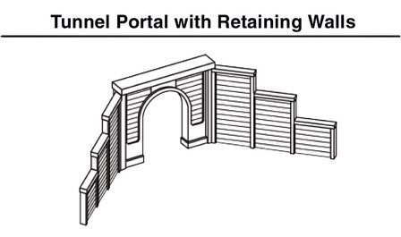 Houten tunnelingang voor enkel spoor