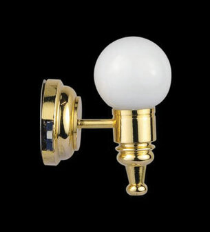  Bol wandlamp (LED); verlichting; schaal 1op12; 1:12;poppenhuis verlichting aanleggen; poppenhuis verlichting aanleggen; poppen