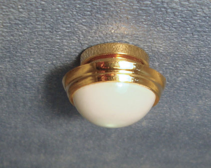 Witte plafonniere (LED); verlichting; schaal 1op12; 1:12;poppenhuis verlichting aanleggen; poppenhuis verlichting aanleggen; po