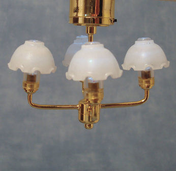 Plafondlamp 4-armig met schulprandje (LED)