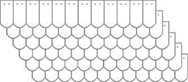 Platte dakpan beverstaart rood medium 9X12 stuks