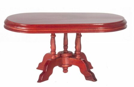 Ovale tafel, onderdeel van 6-Delige mahoniehouten eetkamerset 00802