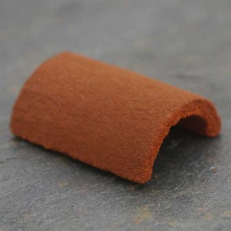 Nokpan; dakbedekking; stenen dakpannen poppenhuis; modelbouw dakpannen; mini dakpannen; Poppenhuis; schaal 1 op 12: 1op12; popp
