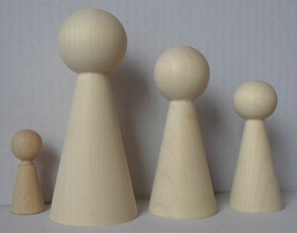 Pion, engel 80 mm hoog, esdoorn