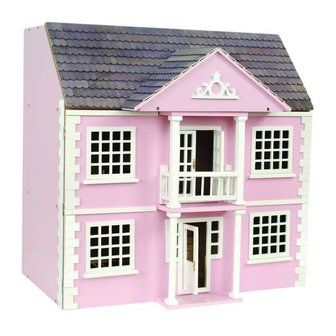 Newnham Manor poppenhuis; streets ahead; ongeschilderd; gebouwde poppenhuizen, bouwpakketten van poppenhuizen of kinder poppenh