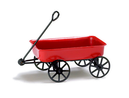 Bolderwagen, rood metaal